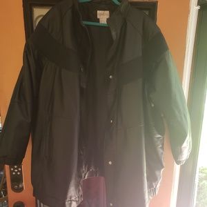 Venezia Heavy Black Leather jacket plus size